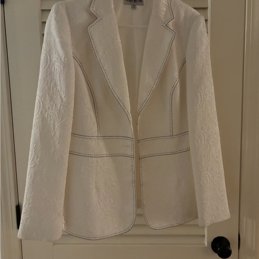 Elegant White John Meyer  Women's Blazer